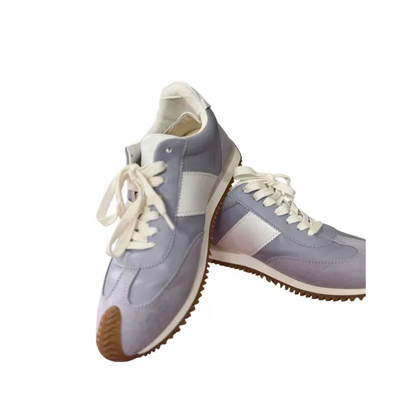 J/Slides NYC Lavender Retro Sneakers Women's 7.5 Gum Sole Mixed Media - Image 4