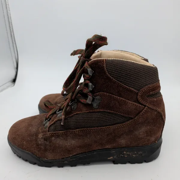 Vintage Asolo Brown Suede Hiking‎ Boots Vibram Sole Gorpcore Slovenia Womens 7 - Image 2