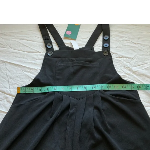 NWT Halara Pockets Waffle Casual Overalls XSmall Black - Image 5