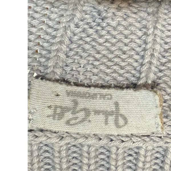 John Galt Brandy Melville Light Blue Cable Knit Crew Neck Sweater Womens - Image 3
