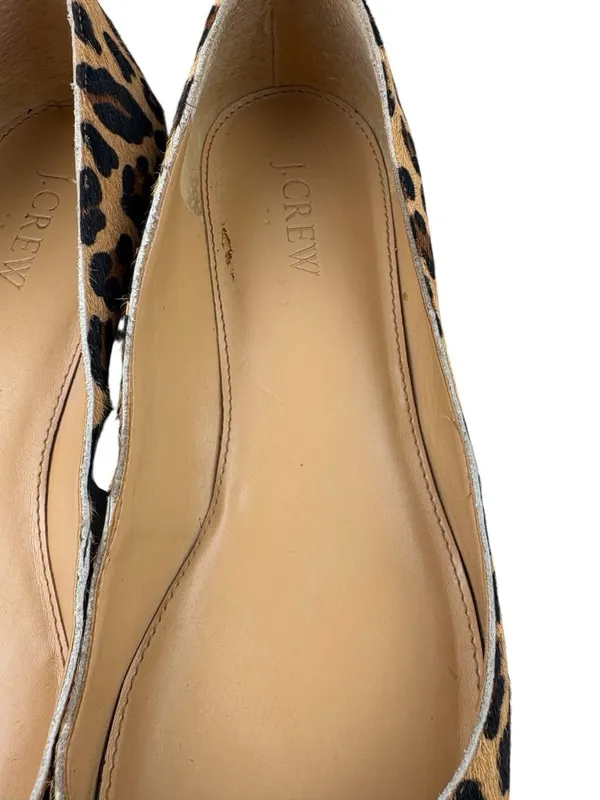 J. Crew Lily Flats Womens Size 7 Leopard Print Calf Hair Low Heel Acadamia - Image 6