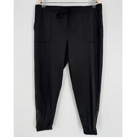 Albion Fit Jetset Jogger Pants Medium Petite Black‎ Comfort Athleisure Casual - Image 4