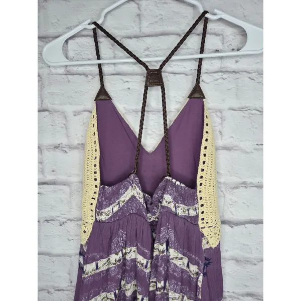 NWT Boot Barn Shyanne Crochet Boho Dress Purple Southwestern Aztec Festival S - Image 6