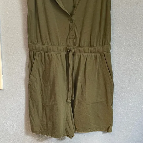 Gap Green Henley Tank Short Romper Jumpsuit XS - Image 4