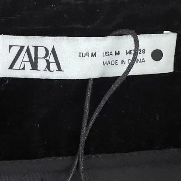 NWT Zara Women Black Fringed Velvet High Waist Ruched Front Detail Mini S #1140 - Image 11