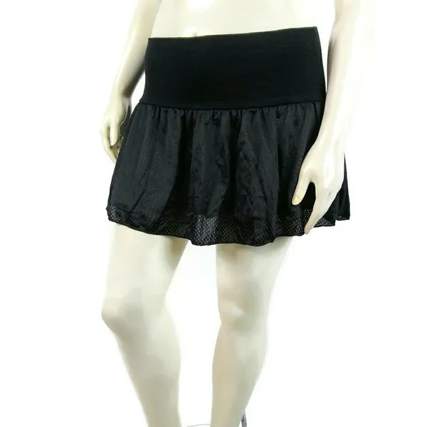 Med‎ FREE PEOPLE Jersey Black Mini Skirt - Image 3