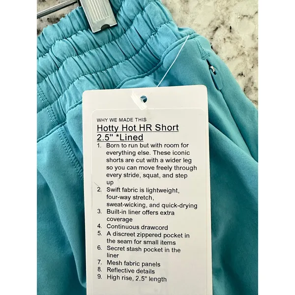Lululemon Hotty Hot HR Short 2.5" *Lined wash blue size 14 - Image 9