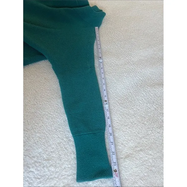 Free People Ottoman Slouchy Tunic Sweater Size S Teal Oversized Mock Neck - Image 10