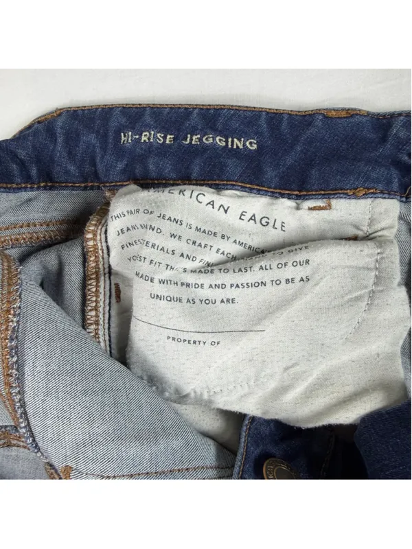 American Eagle Hi Rise Next Level Stretch Jegging Size 8 Reworked Distressed - Image 7