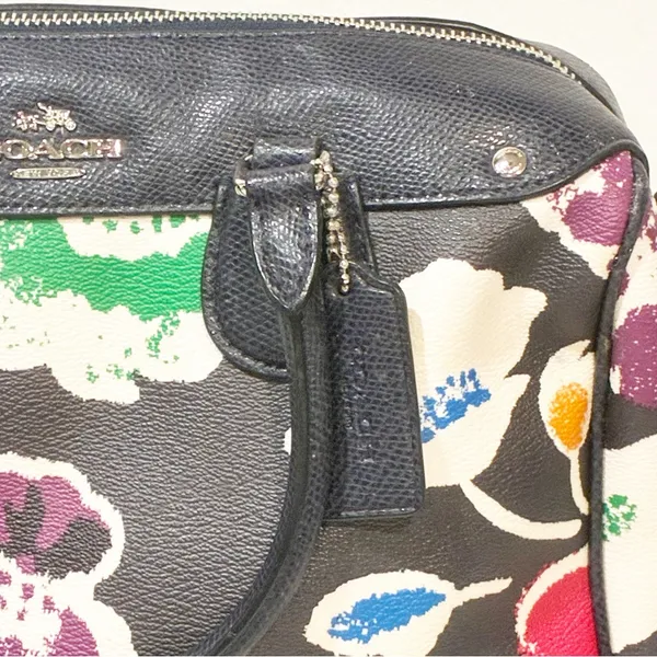 COACH‎ Flower Mini Satchel 2way Handbag F37491 Multi Color Crossbody - Image 2