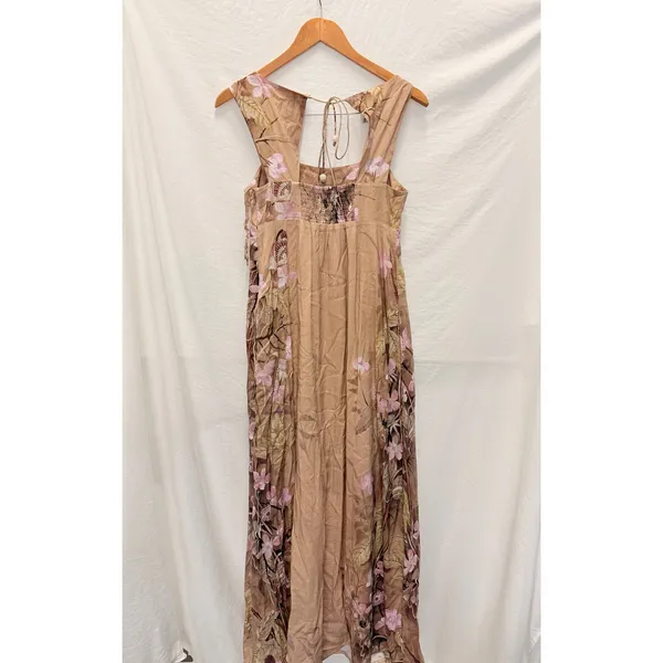 Anthropologie Aurelie Maxi Dress Brown‎ Lightweight Butterfly US 2 Boho Fall - Image 4