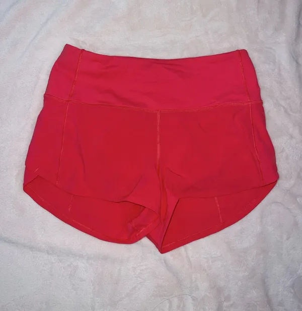 Pink Lululemon Speed Up Shorts - Image 2
