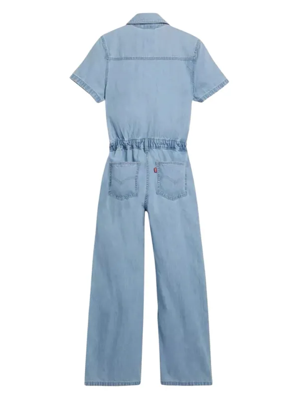 Levi’s Type III Short Sleeve Denim Jumpsuit Light Wash Small - Image 6