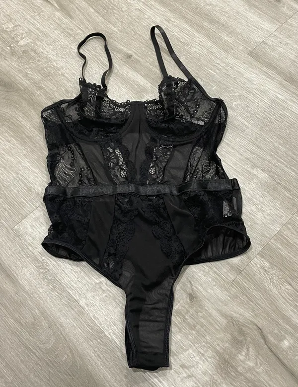 Black Sexy See Though Bodysuit Lingerie - Image 2