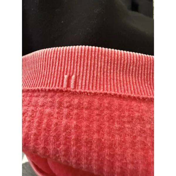 Fabletics Top Size Small‎ Red Henley Crop Long Sleeve Ribbed Y2K Style Babydoll - Image 6