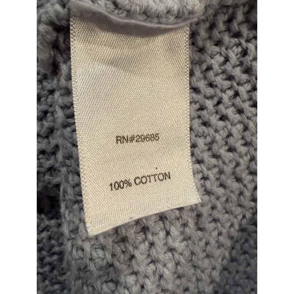 Pendleton Light Blue Cotton Knit Sweater Textured Minimalist Pullover L - Image 11