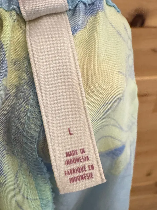 Lyrebird Anthropologist Large Viscose Satin High Rise Wide Leg Pajama Pants - Image 9