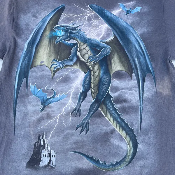 Dragon Lightning Graphic Grey T - Image 3