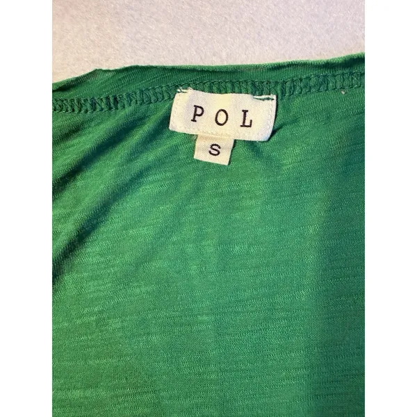 POL Women’s Green Scoop Neck Short Sleeve Shirt Size S (F25) - Image 2