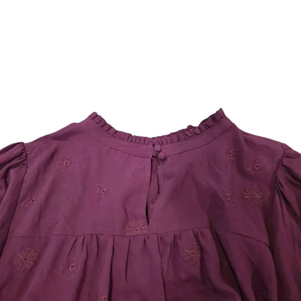 Torrid Challis Embroidered Cut Out Long Sleeve Blouse Size:‎ 2X - Image 8