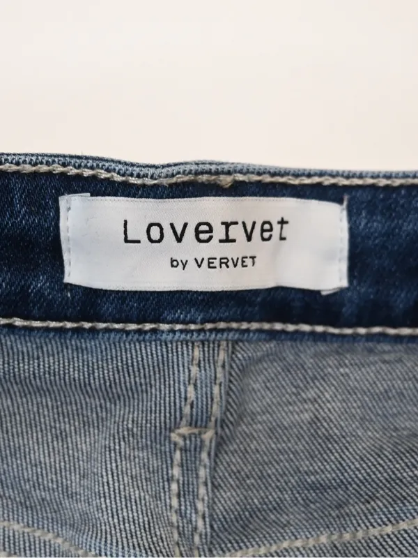 Lovervet by Vervet Women's 26/3 Mid Rise Dark Wash Straight Leg Jean - Image 9