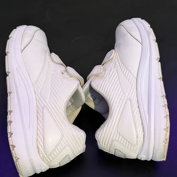 Brooks Addiction Walker V-Strap 2 White Leather Walking Shoes Womens 8.5 - Image 11