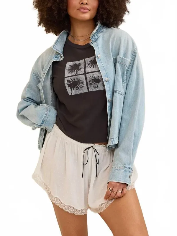 AE Aerie Vintage T-Shirt American Eagle Smoked Gray M - Image 2