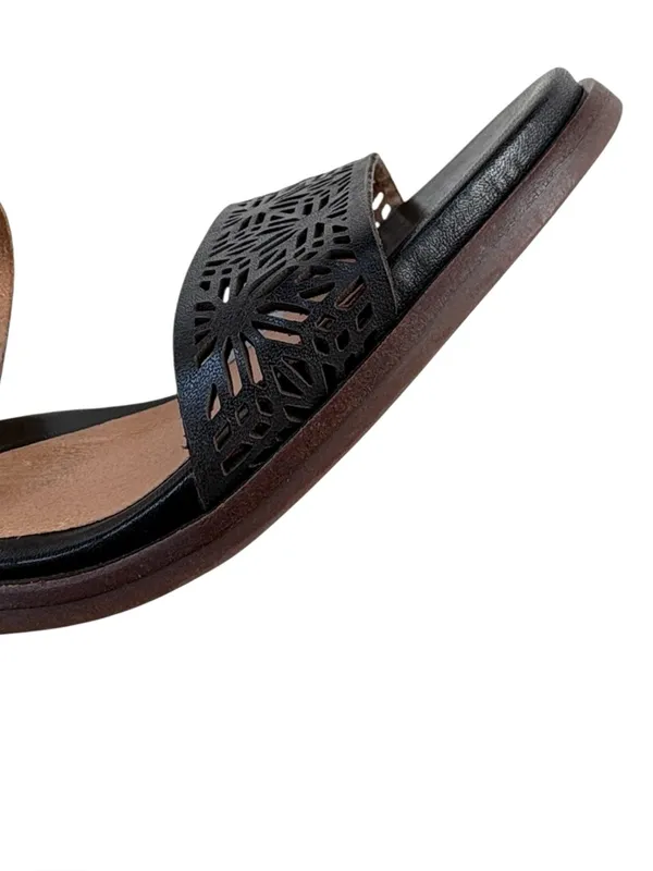 EUC BRIOSO Leather Paloma Slingback Heeled Sandals Black Size 7.5 - Image 7