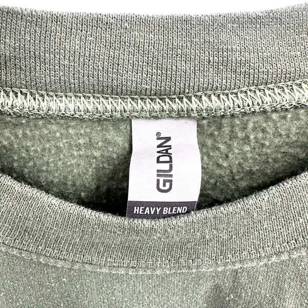 Gildan Size Large Boot Scootin Spooky Graphic Print Sweatshirt Crew Neck Green‎ - Image 3