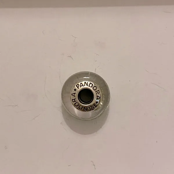 PANDORA Authentic Murano Glass Light Green Candy Stripe Charm - Image 5