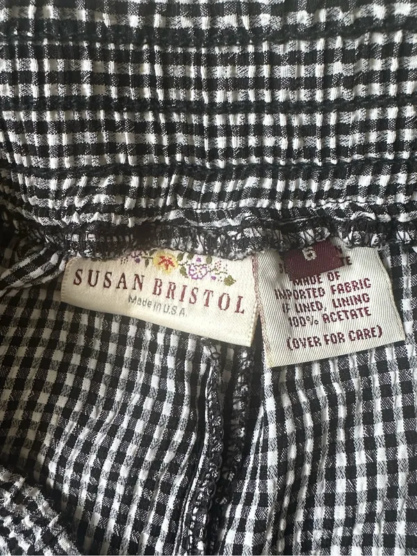 Vintage Susan Bristol Gingham Relaxed Pull On Elastic Waist Shorts - Image 3