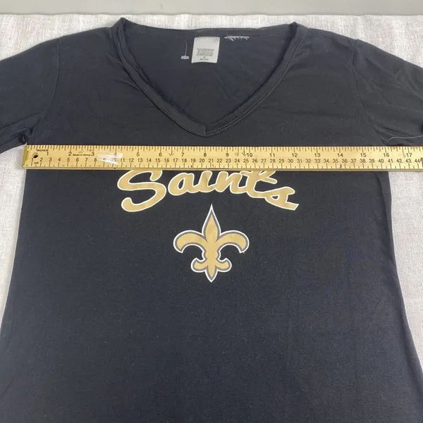 NFL New! New Orleans Saints wommens black long sleeve shirt size S - Image 6