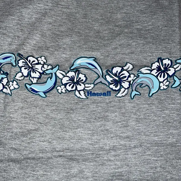 Large dolphins Hawaii‎ tee Gray Size XL - Image 2