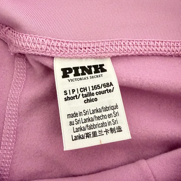 PINK Victoria's Secret Flare Leggings Womens Small Short Pintuck Seam Pink - Image 6