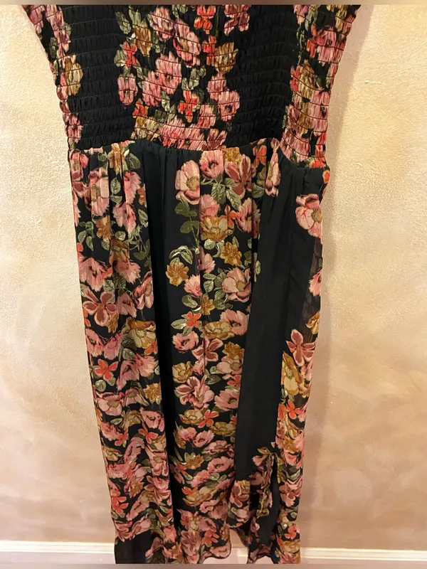 Women’s Maurices Black Floral Sleeveless Maxi Dress - Bkack Floral Size Small - Image 3
