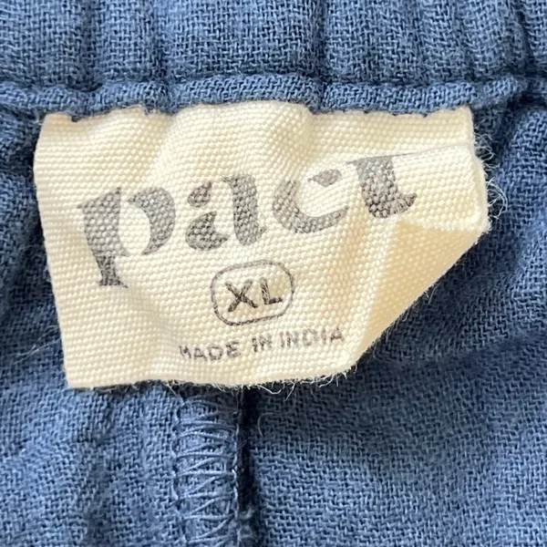 Pact Organic Cotton Fisherman Double Gauze Pull-On Pants XL Dark Blue - Image 6