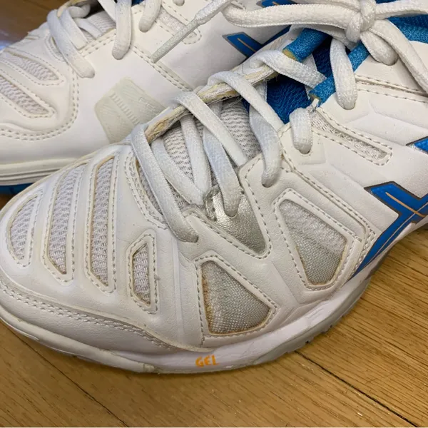 ASICS White and Blue GEL Game 5 Women's Tennis Shoes - Size 7 - Image 7