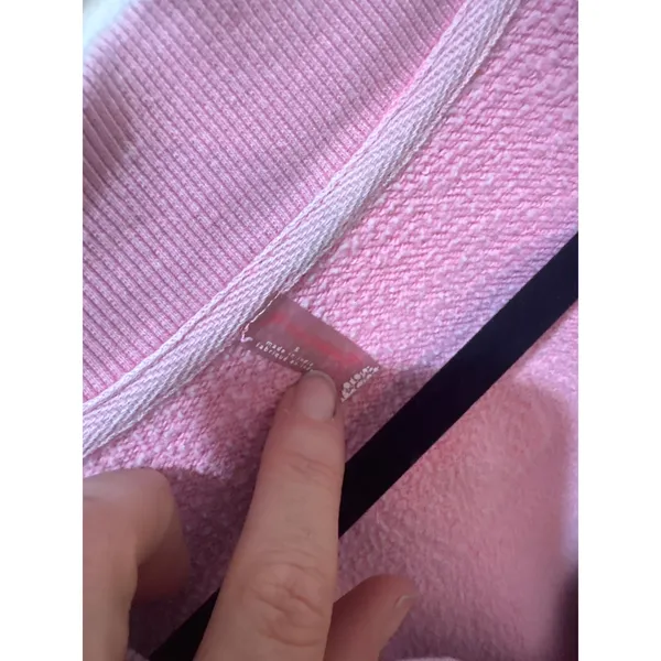 FP‎ Movement Pink Deep V-Neck Oversized French Terry Sweatshirt Womens Small - Image 2
