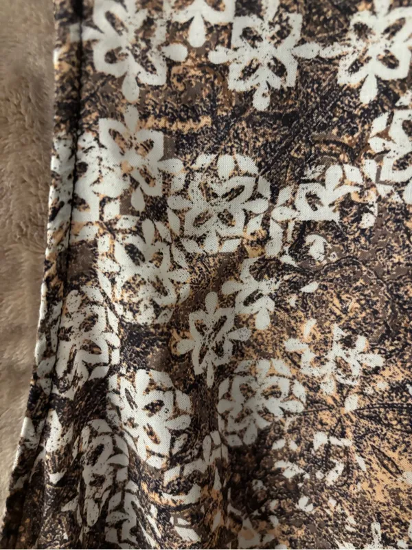 hinge Dress Women’s (L) Brown White Pattern With Pockets - Image 4