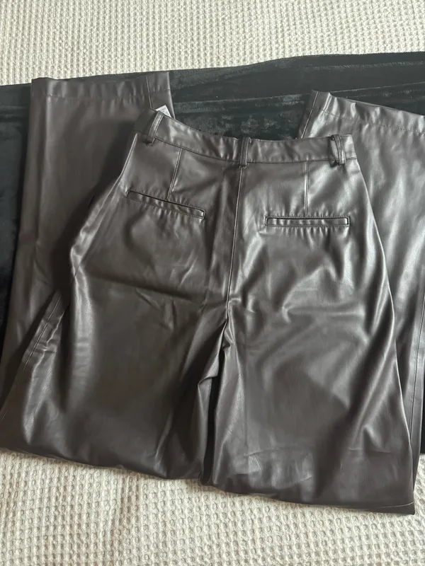 ZARA Leather Pants Faux - Image 2