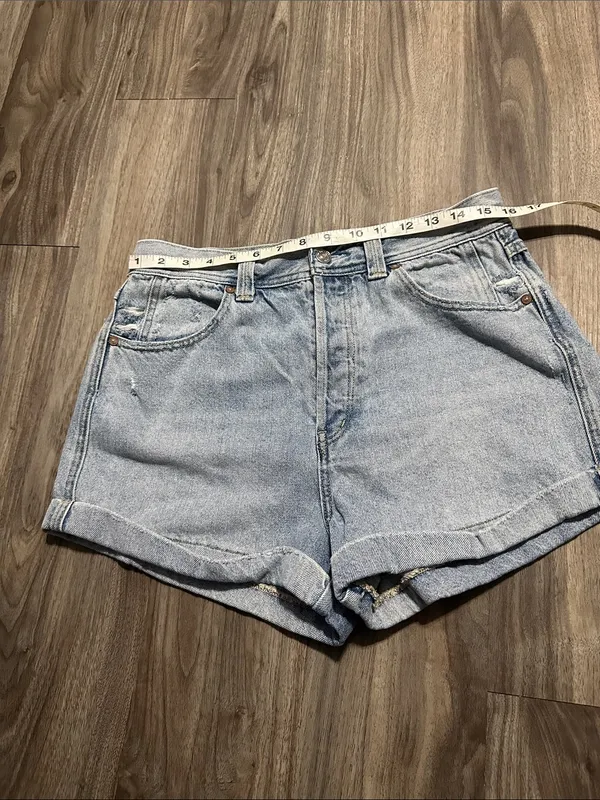 We The Free Light Blue Denim Jean Shorts - Image 3