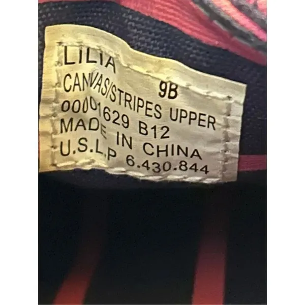 Polo Ralph Lauren Lilia canvas stripes pink size 9B ￼ - Image 9