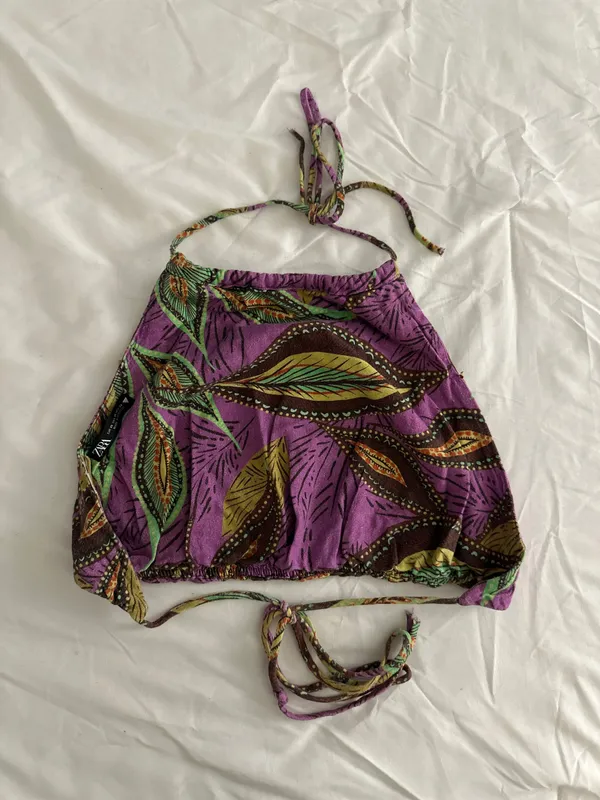 ZARA Floral Open Back Top - Image 2