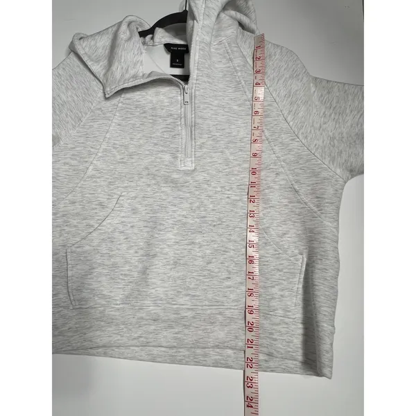 RAE MODE Half Zip Hoodie Small Gray Pullover Athleisure Sweatshirt Scuba - Image 7