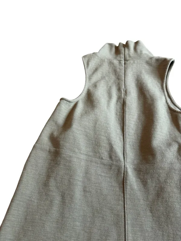 Free People Olive Green Mock Neck Sheath Dress Sleeveless Stretch Size Small - Image 9