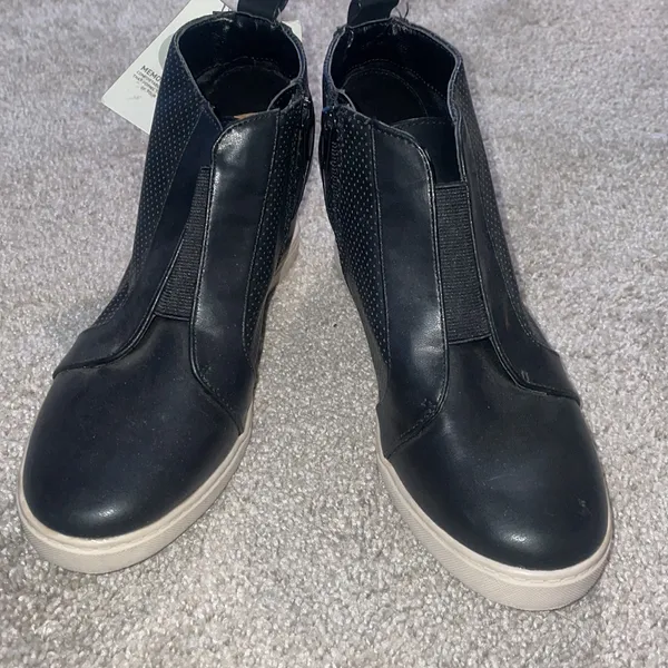A New Day wedge black faux leather bootie - Image 9