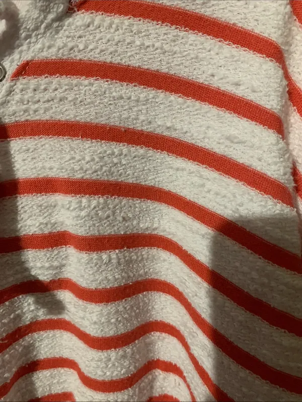 Striped Hooded Lace-Up Sweater - Pink & White - Image 3