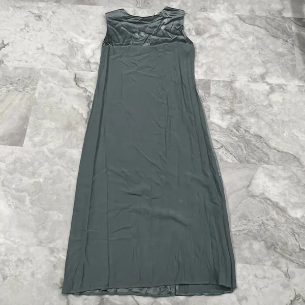 Kd‎ Spring Womens Lagenlook Dress With Cardigan Art to Wear Green Size Large L - Image 4