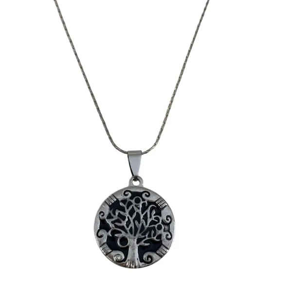 Tree of Life Necklace Silver Pendant Celtic Norse Viking Stainless Steel - Image 3