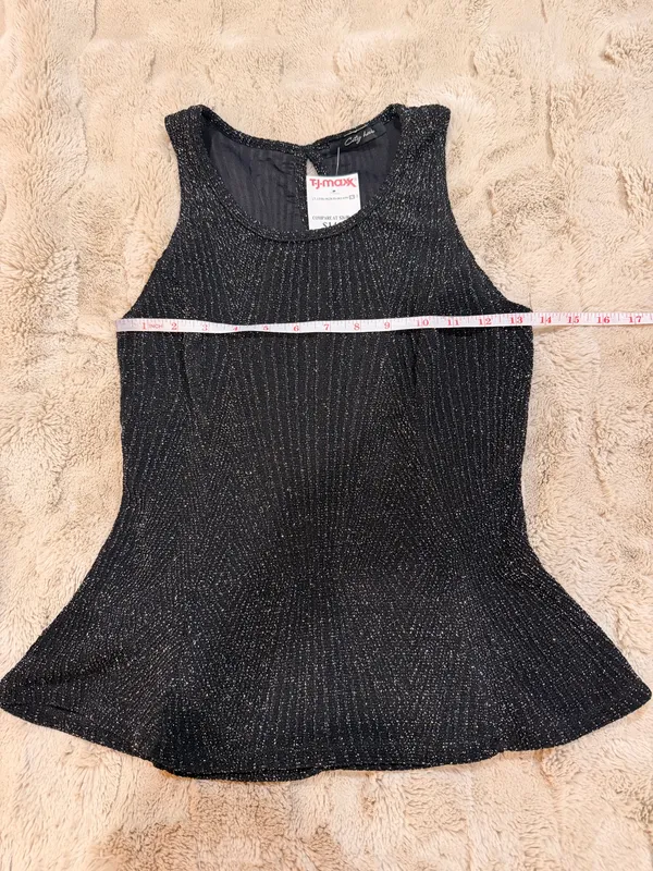 Sparkly Peplum Top Y2K 2016 Going Out Party Streetwear Club Throwback Style - Image 4